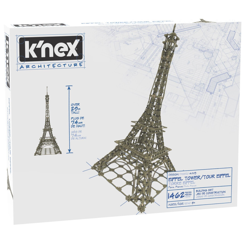 K'Nex Architecture Eiffel Tower Construction Set, Replica, Building - 9 Years +