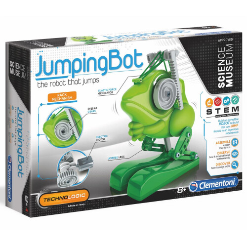 Clementoni Clementoni Jumping Bot Leaping Robot Frog - Robotics - Science Museum - Ages 8 +