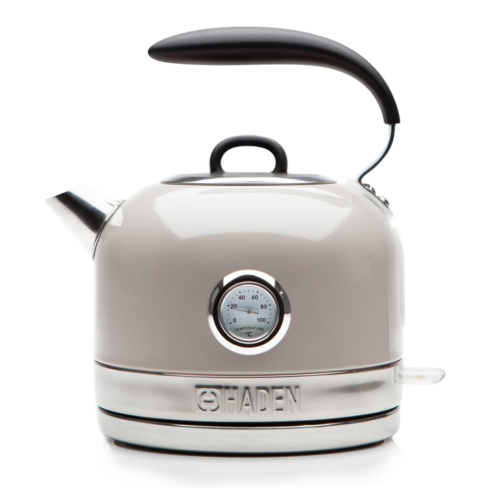 Haden Jersey Putty Retro Traditional Kettle 1.5L Cordless, Stainless Steel 3000W
