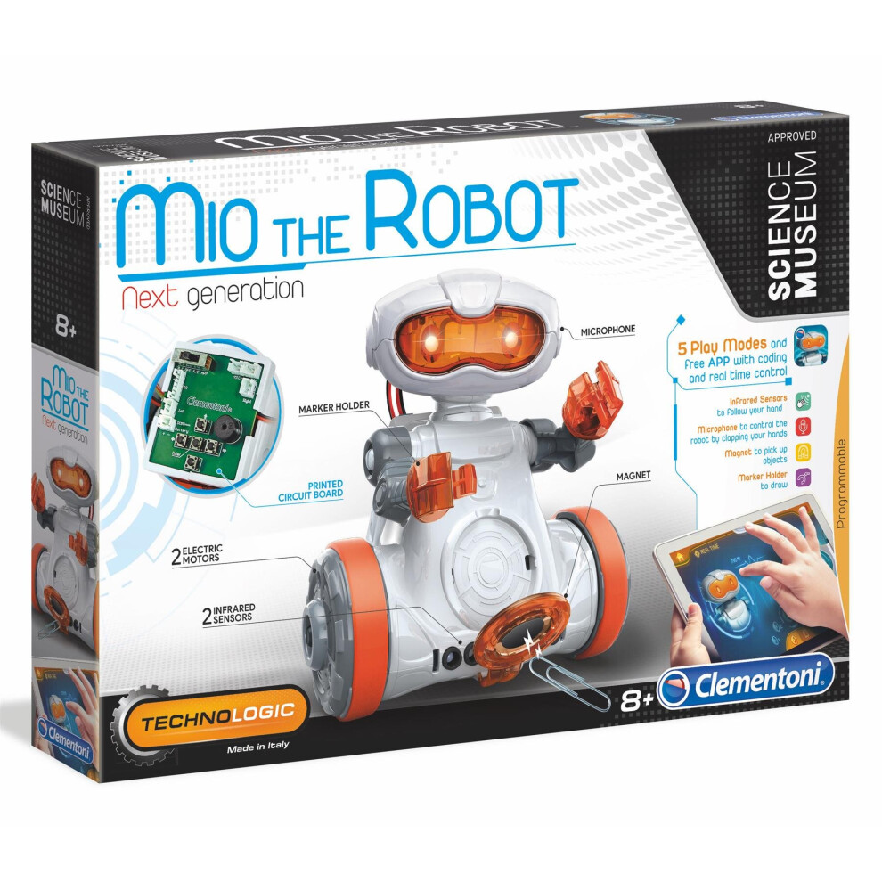 New Clementoni Mio The Robot Toy - Robotics - Infrared Sensors - Kids Ages 8 Years + 61893