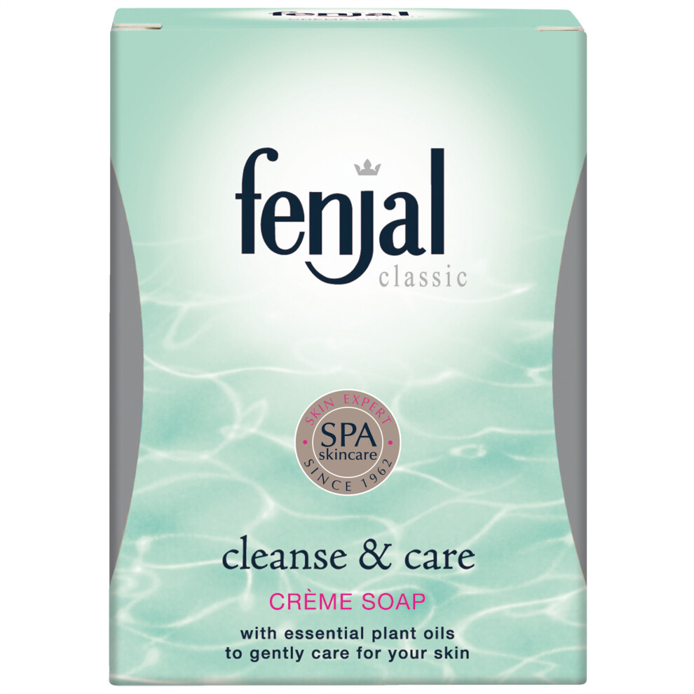 Fenjal Classic Creme Soap Bar, Cleanse And Care With Essential Plant Oils, 100g