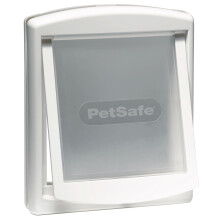 (LARGE WHITE 760EF) Cat/ Dog Flap For Small Pets (Lockable) By Petsafe