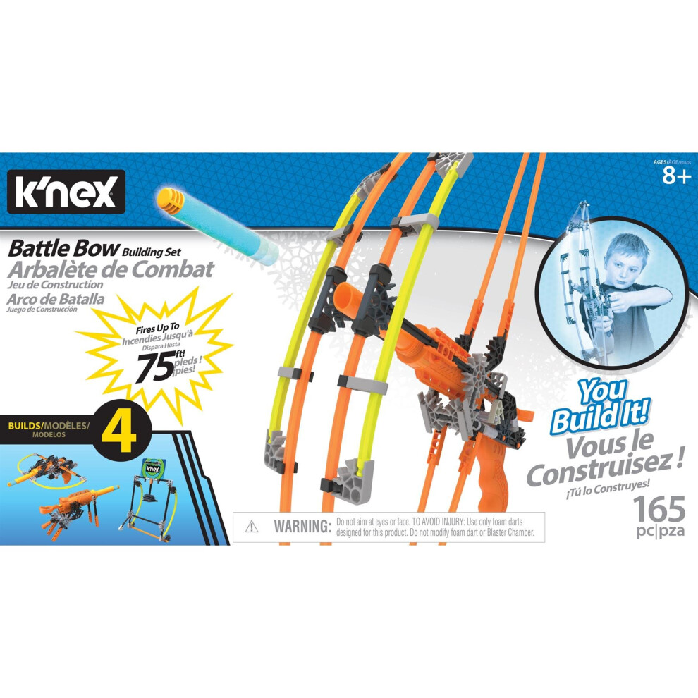 K'Nex K-Force Battle Bow Building Set With 165 Pieces - For Kids Ages 8 Years +