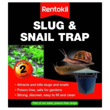 Rentokil Garden Slug & Snail Trap, Attracts & Kills Safe Poison-Free - Twin Pack