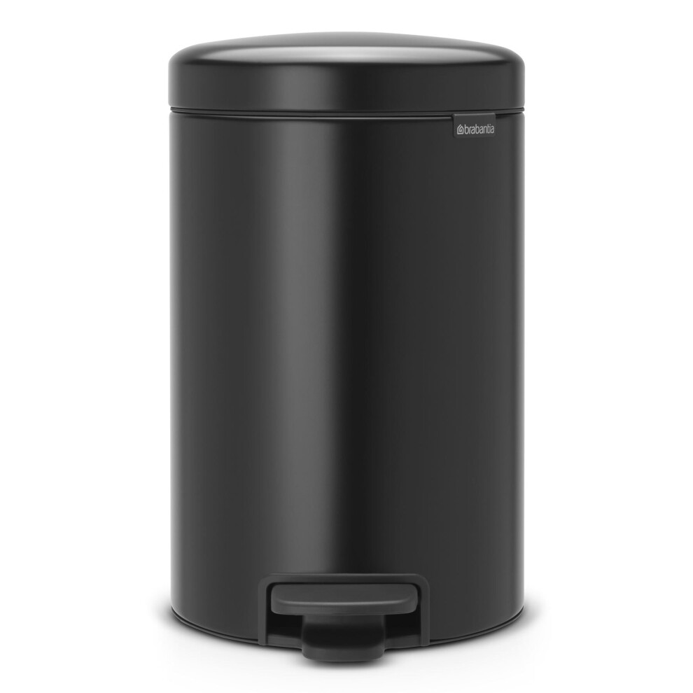 Brabantia newIcon 12 Litre Pedal Bin in Matt Black