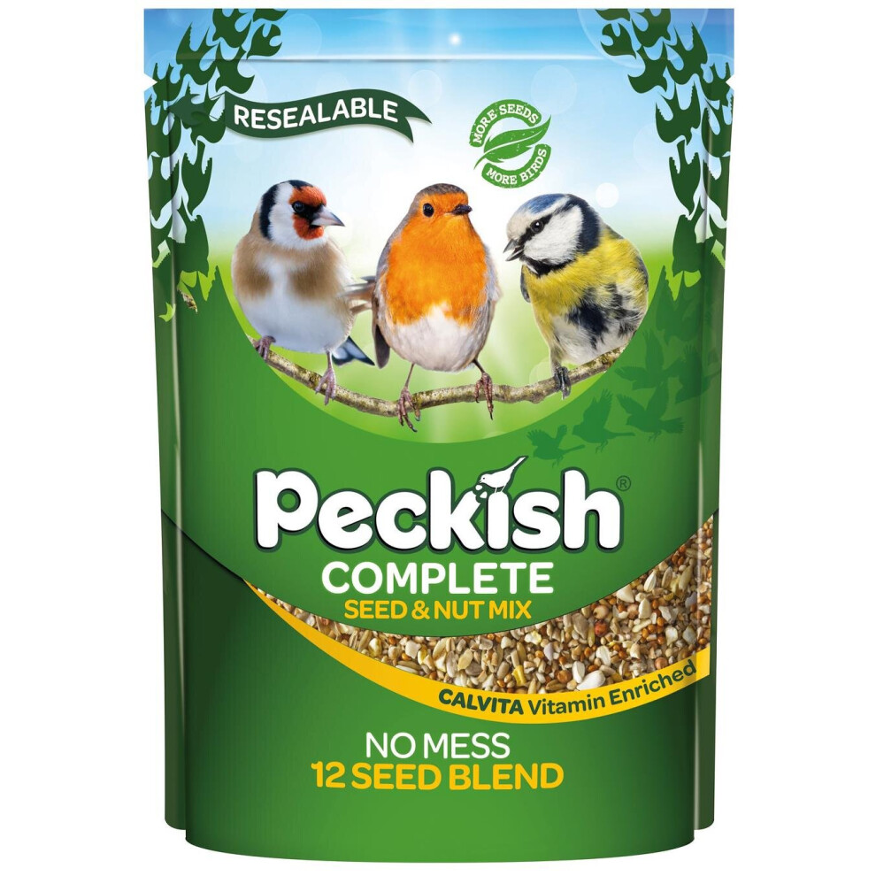 Peckish Complete Seed & Nut Mix - Calvita Vitamin Enriched - Bird Feeding - 1 Kg