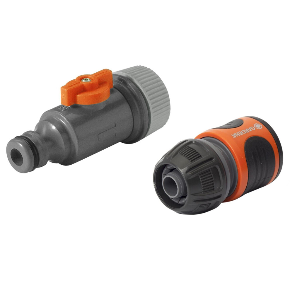 Gardena Garden Plant Lawn Hose Pipe Soaker - Water Saving Valve - Connection Set