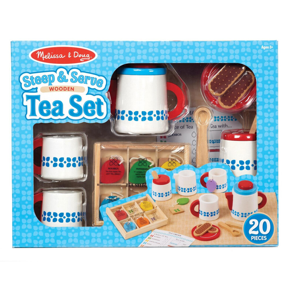 Melissa & Doug Steep and Serve Wooden Tea Set Brand New & Sealed