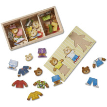 Melissa & Doug 13770 Wooden Bear Family Dress-Up Puzzle