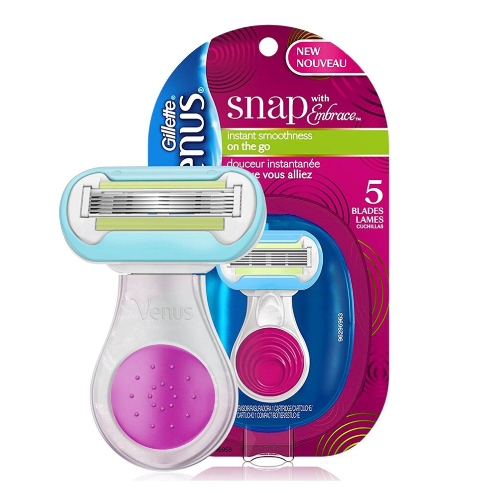 Gillette Venus Razor Snap Extra Smooth Razor Handle + 1 Blade + Case