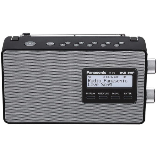 Panasonic Panasonic RF-D10EB-K (UK Version) DAB, DAB+, FM Portable Radio (Black/Silver Grey)