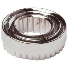 Chef Aid 3-piece Metal Pastry Cutter Set, Silver - chef aid pastry set metal cutters 3 3piece silver