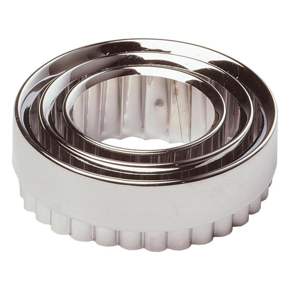Chef Aid 3-piece Metal Pastry Cutter Set, Silver -  chef aid pastry set metal cutters 3 3piece silver