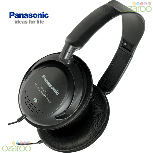 Panasonic Ακουστικά Panasonic Monitor με ενσωματωμένο έλεγχο έντασης ήχου - Μαύρο (RPHT225)