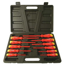 11 Piece Insulated Soft Grip Screwdriver Set -  screwdriver set insulated silverline softgrip 918535 11 11pce pieces