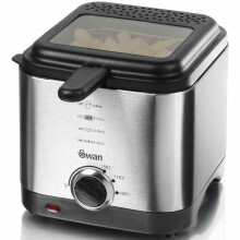 Swan Stainless Steel Fryer 1.5L Adjustable Thermostat - Silver (Model SD6060N)