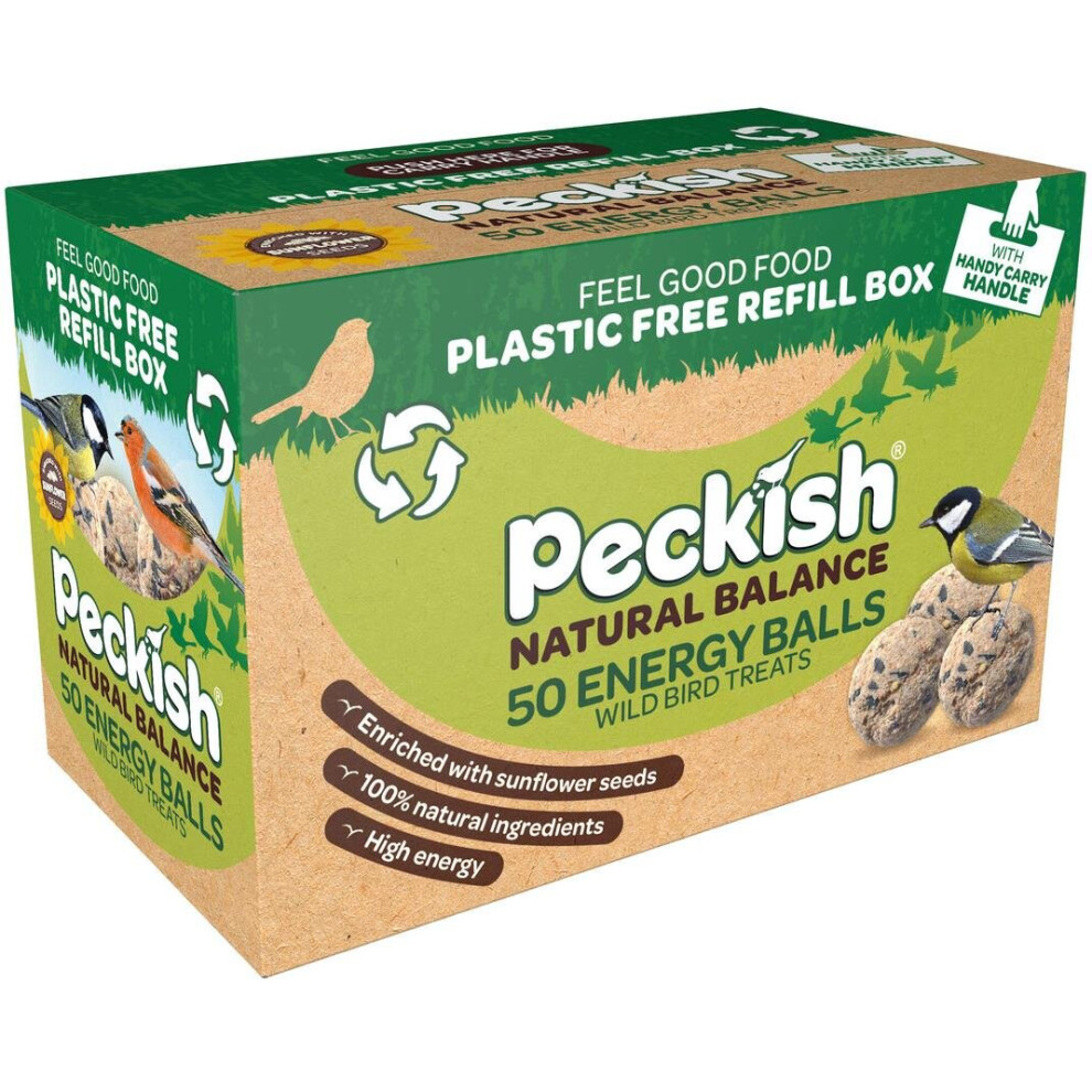 Peckish Natural Balance Energy Balls Wild Bird Food,  All Year Round - 50 Refill
