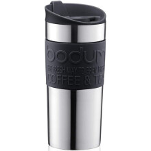 Bodum Vacuum Travel Mug, Stainless Steel, 0.35L in Black