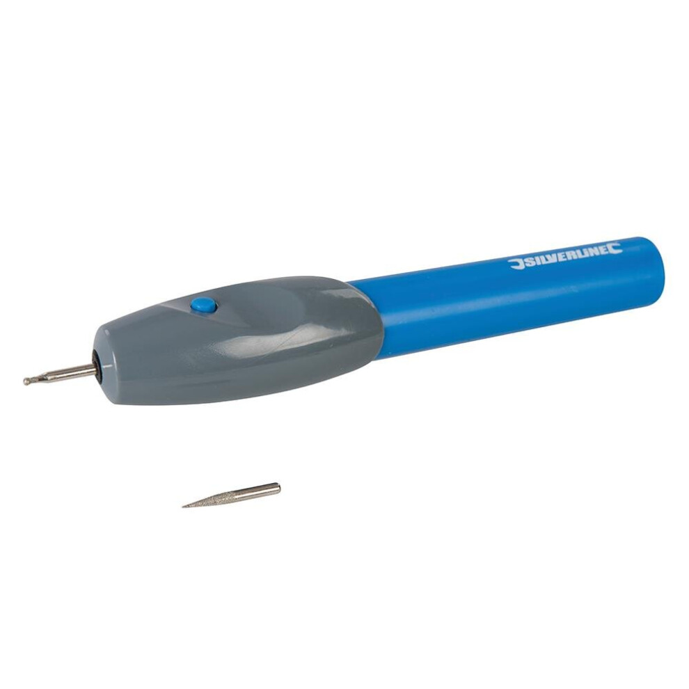 Silverline 12,000rpm Battery Powered Engraver - Battery 483665 Glass Metal Wood -  engraver silverline battery batterypowered 483665 glass metal wood