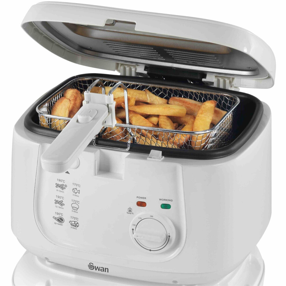 Swan Products Square Fryer 2.5L 1800W - White (Model No. SD6080N)