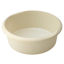 Addis Round Washing Up Bowl 7.7 Litre - Linen, Heat Resistant to 100C, Holds a 10 Inch Plate, Raised Drain Feet