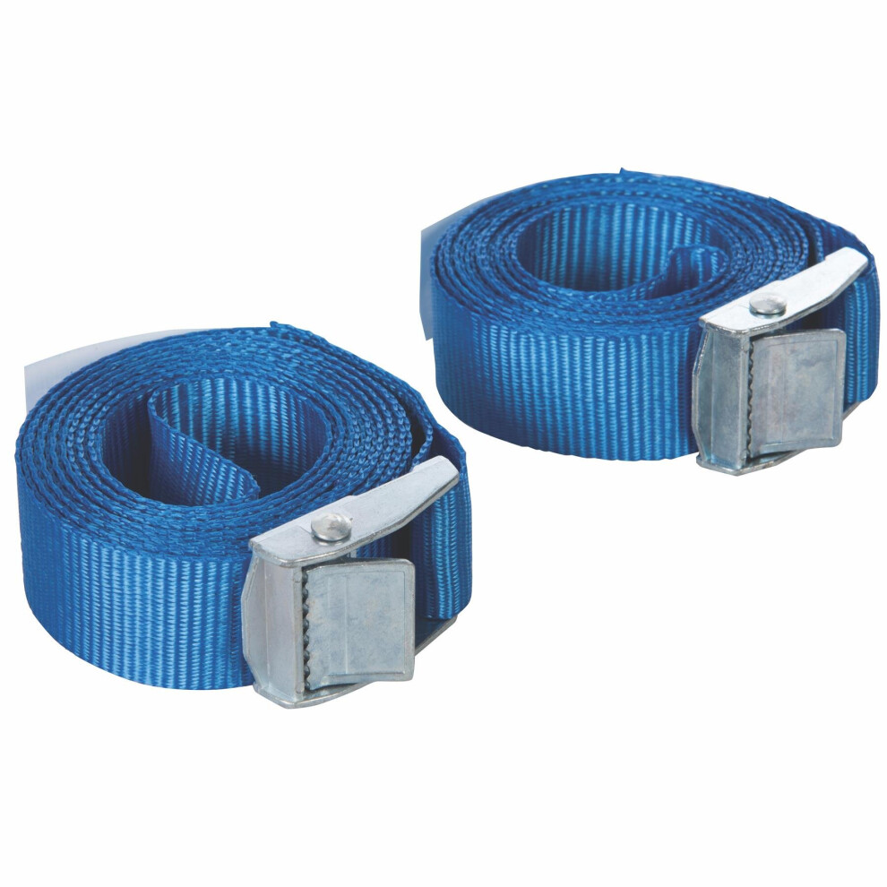 Silverline Cam Buckle Tie Down Strap 2.5m x 25mm 2pk 2.5m x 30mm - Straps -  x straps 25mm buckle cam tie down silverline buckled pack 449682 set roof