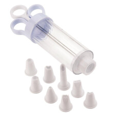 Chef Aid 10e99889 Icing Syringe With 8 Nozzles, White -  icing syringe nozzles 8 chef aid 10e99889 white