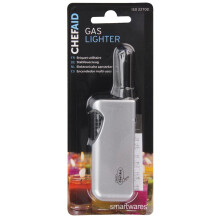 Small Silver Refillable Gas Lighter - Chef Aid Mini Cooker Burner - lighter gas refillable chef aid small mini cooker burner