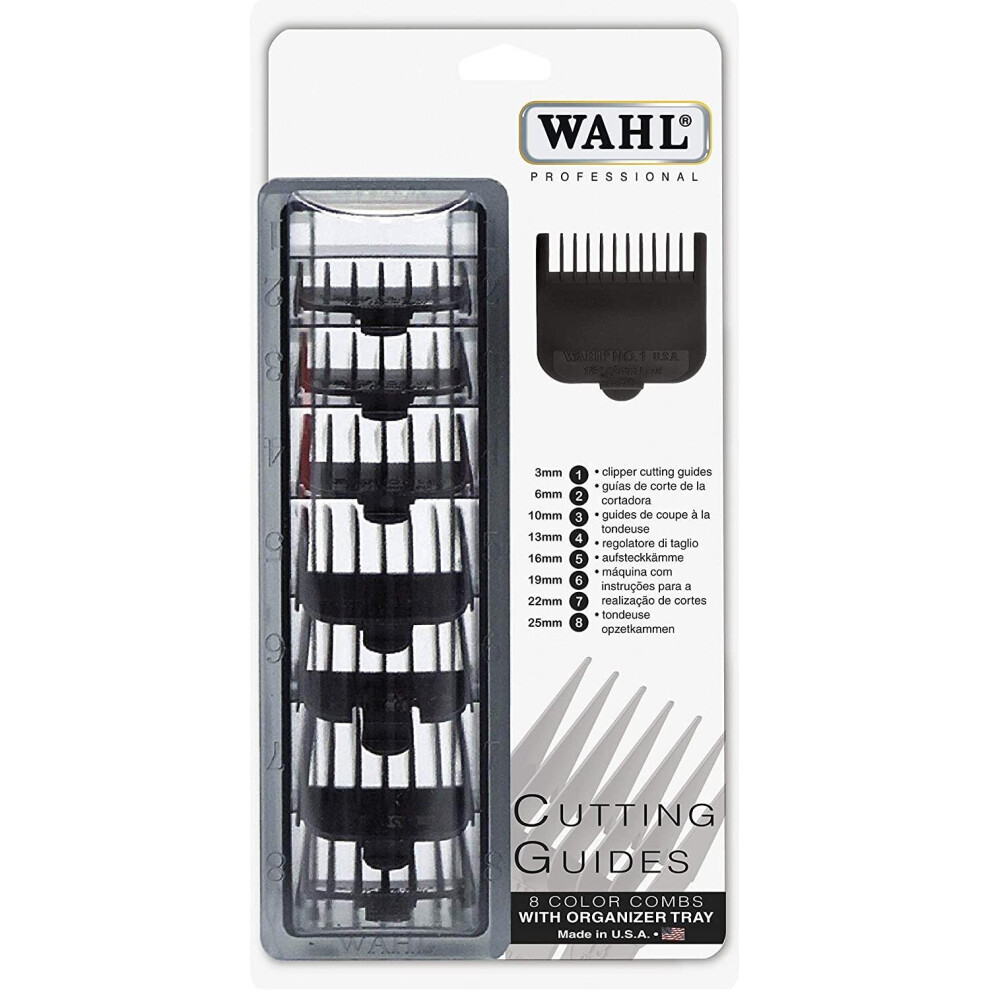 Black Attachment Comb Clippers Set -  wahl black comb plastic attachments standard multi cut clippers