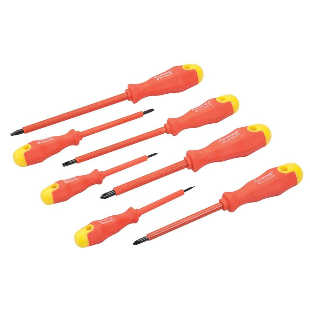 Silverline Insulated Soft-grip Screwdriver Set 7pce 7pce -  7pce set insulated screwdriver silverline softgrip 993043