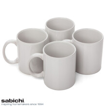 Sabichi Set 4 x White Day To Day Mug Tea Coffee Stoneware Cups Gift Boxed 168115 - set 4 sabichi white mug piece coffee