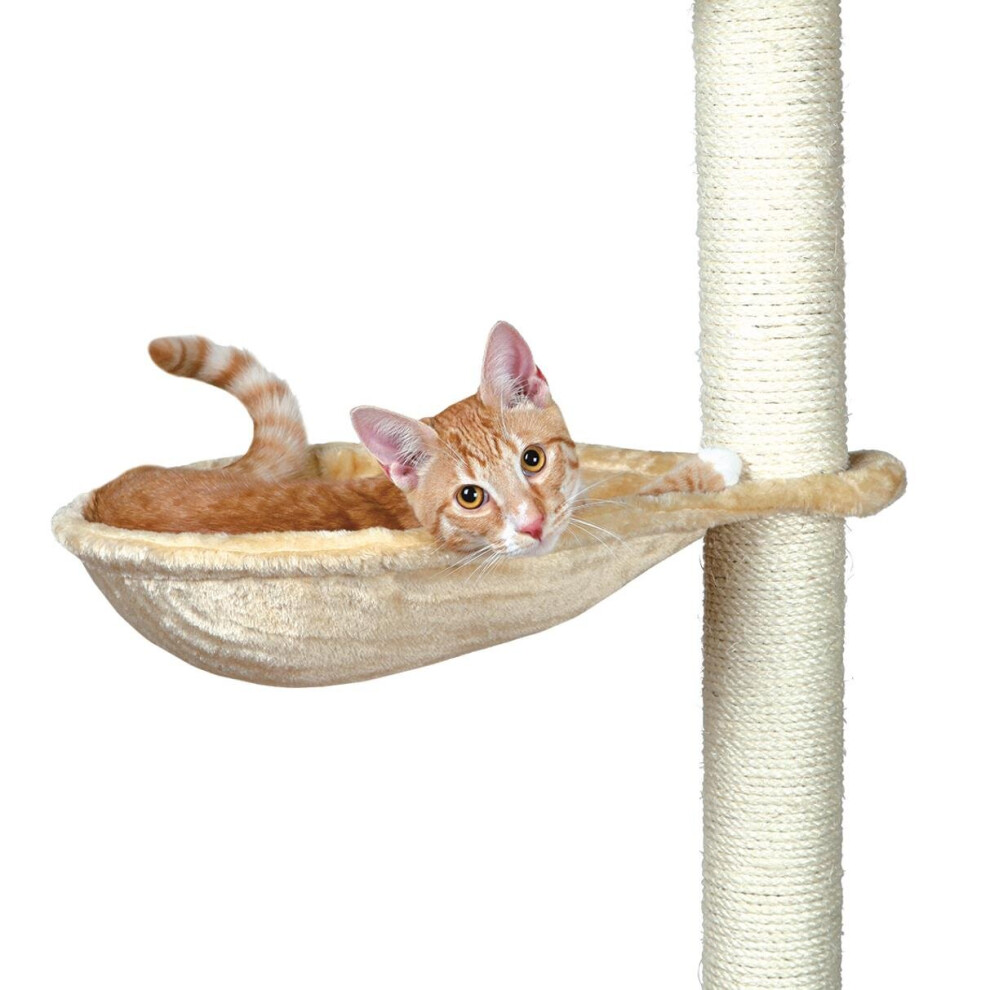 Trixie 43541 Hammock Style Seat For Cat Tree Metal Frame 40cm Beige - -  trixie cat scratching hammock tree metal frame beige post bed nest bag new