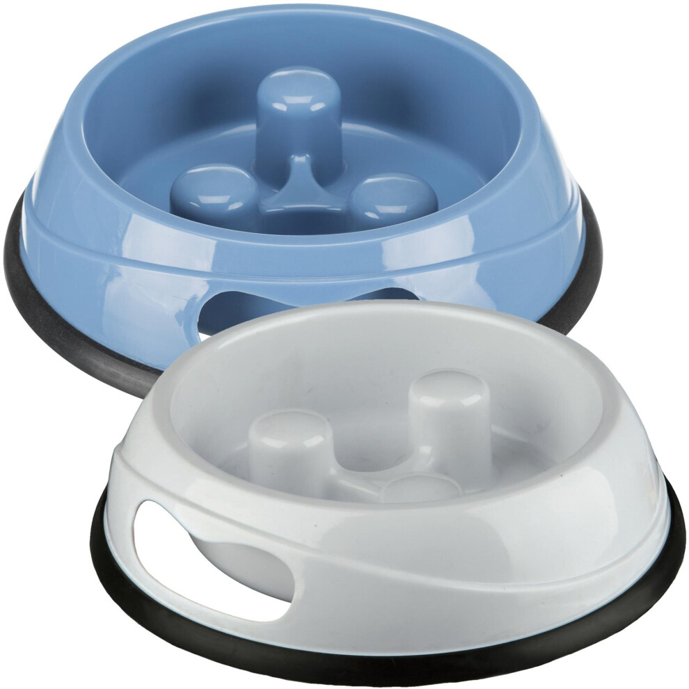 Trixie Slow Feed Bowl, 0.9 L, 23Cm - Bowl Dog Bloat Puppy Feeder Anti Non Slip - Slow Bowl Feed Dog Bloat Puppy Feeder Anti Non Slip Gulping