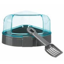 Trixie Corner Toilet With Roof, 14 x 8 x 11cm - Roof Hamster Gerbil Litter - corner toilet roof trixie hamster gerbil litter scoop mice potty
