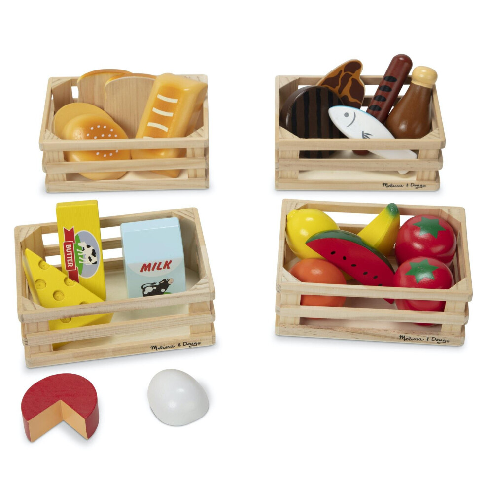 Melissa and Doug Food Groups Wooden Play Food