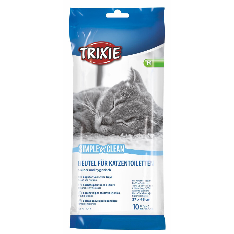 Trixie Katzentoilettenbeutel, M: Bis 37 × 48 Cm, 10 St. - Litter Bags Tray Cat -  trixie litter bags 10 tray cat sizes pack liners 3 singles bulk cm