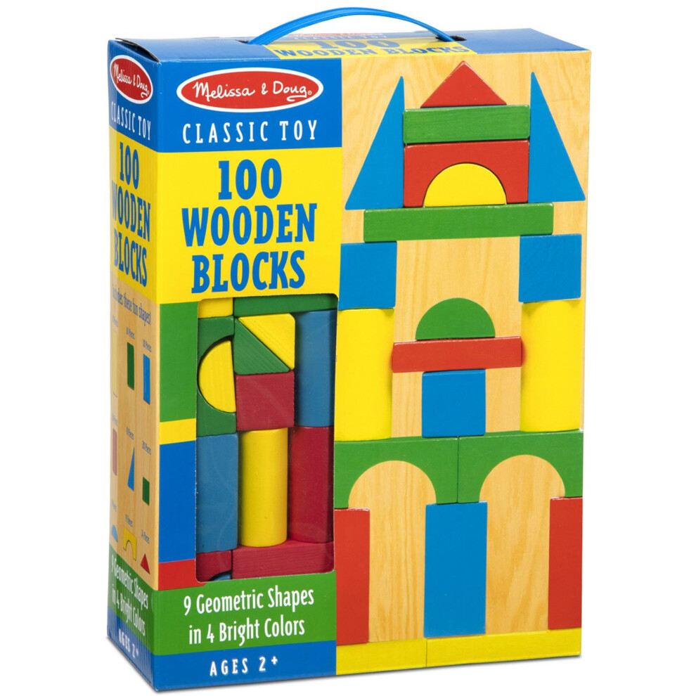 Melissa & Doug 100 Piece Wooden Blocks Set