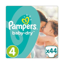 44 Pampers Baby Dry Nappies ~ Size 4 ~ 9-14kg