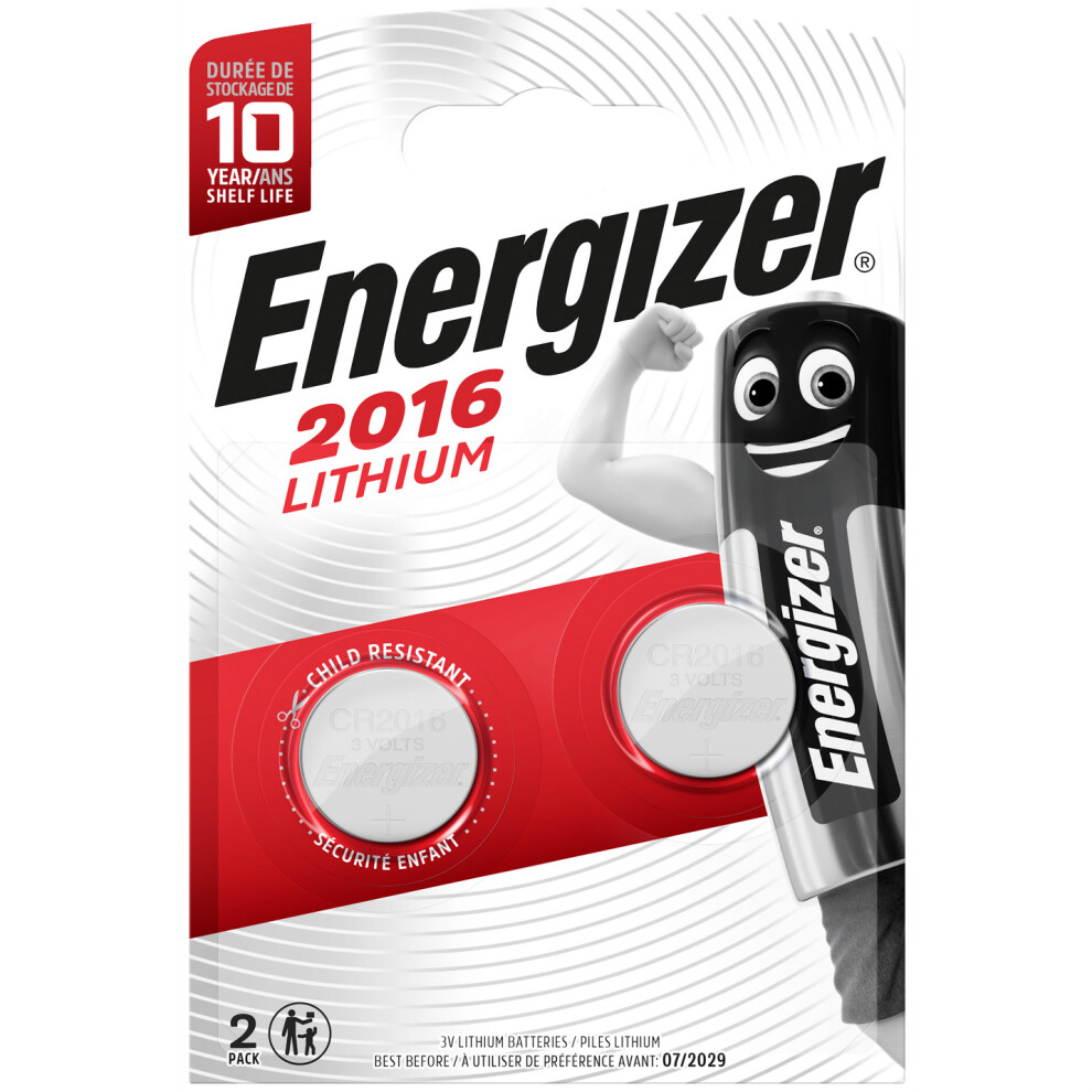 Energizer Cr2016 Coin Lithium Battery Pack Of 2