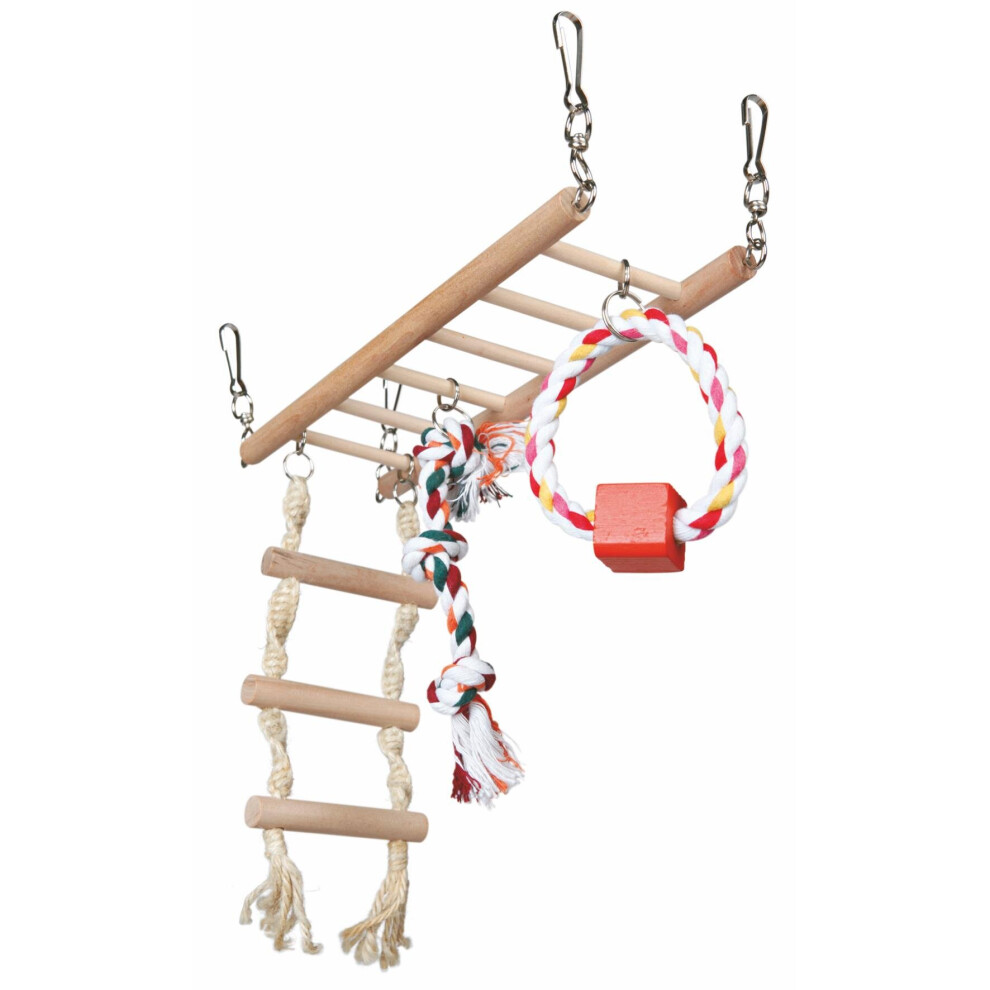 Trixie Suspension Bridge, 29 x 25 x 9cm - Bridge Hamster Toy Laddercm Gerbil -  bridge suspension trixie hamster toy ladder 29 25 cm gerbil cage