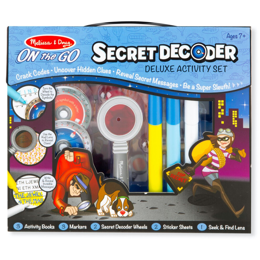 Melissa & Doug On the Go Secret Decoder Deluxe Activity Set and Super Sleuth Toy