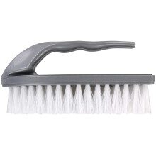Elliott 1-Piece Iron Shaped Scrubbing Brush with Handle, Grey