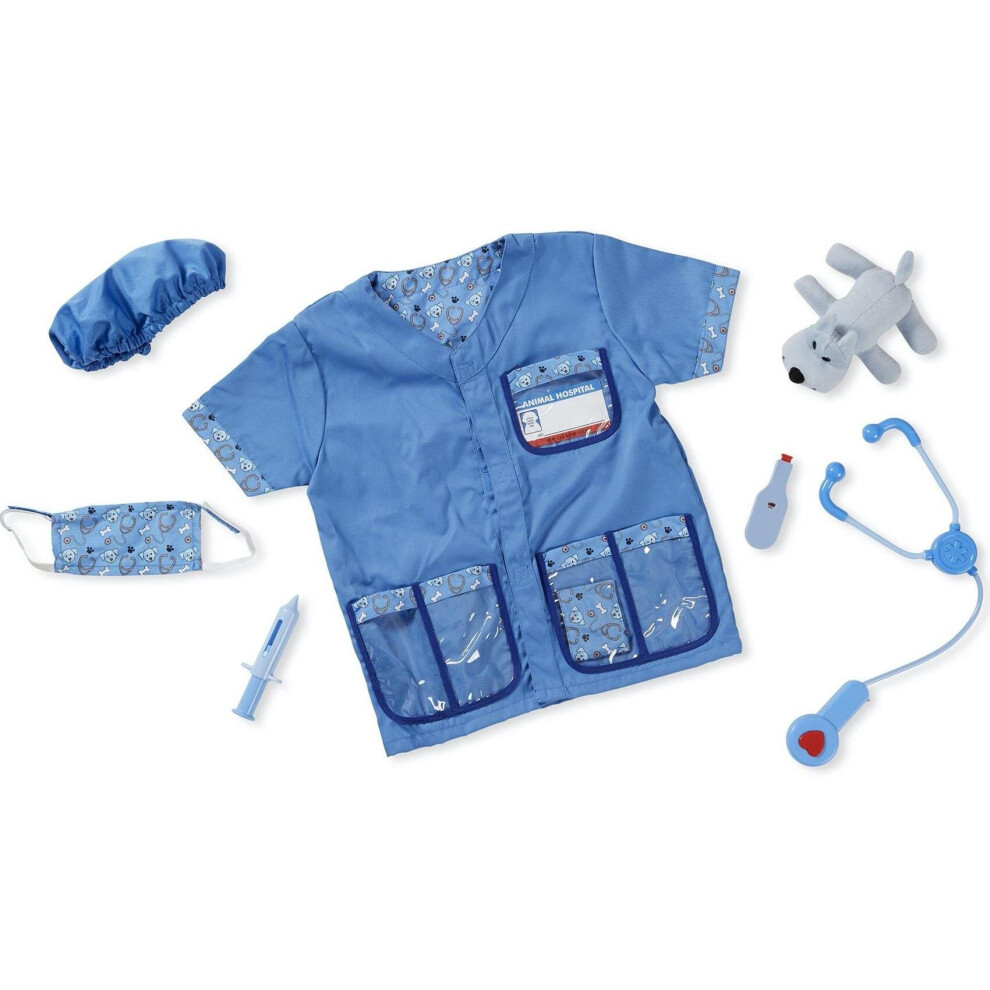 Melissa and Doug Veterinarian Role Play Costume Dress-Up Set (9 pcs)