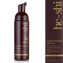 He-Shi Gold Foaming Mousse Instant Golden Self Fake Tan, Medium Quick Dry, 150ml