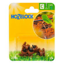 Hozelock In-Line Trykkdrypper, 4 mm - Pakke med 5
