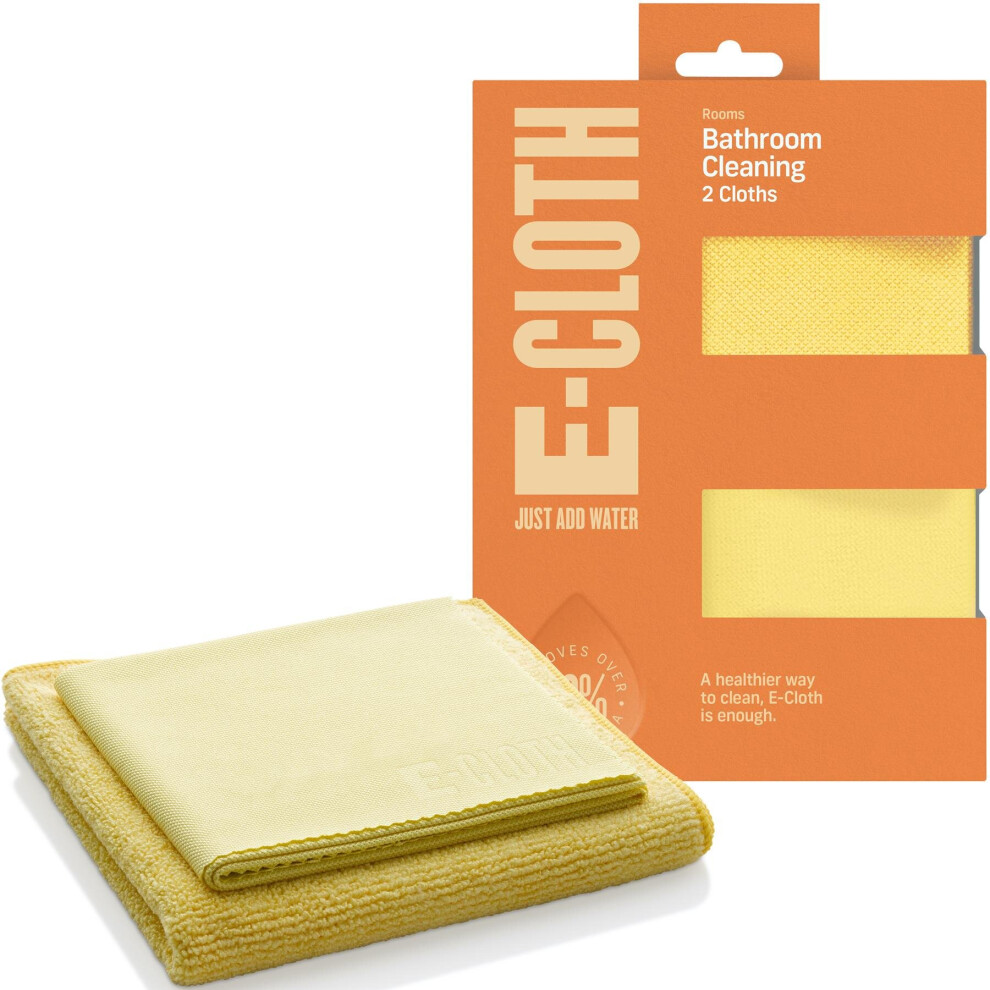 e-Cloth Bathroom Pack Streak-Free Cleaning + Glass & Polishing Cloth No Chemical