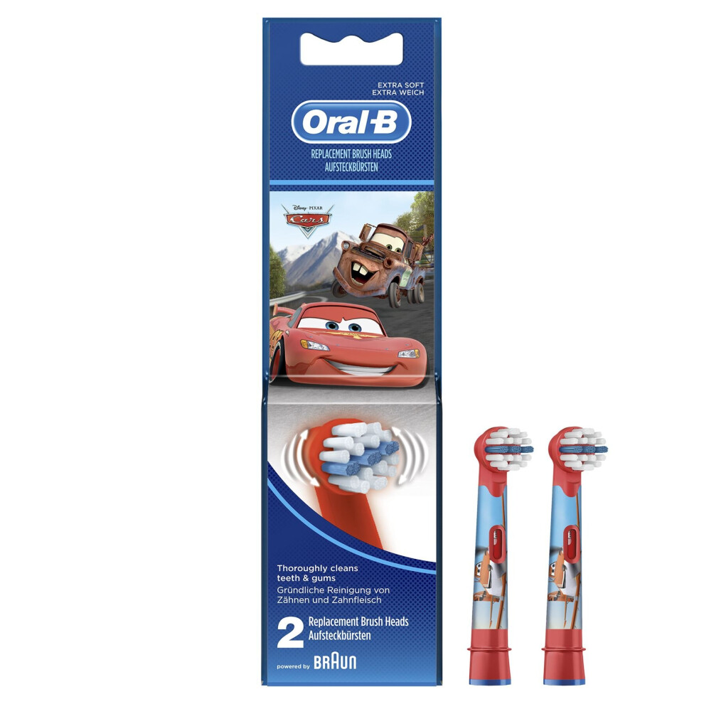 Oral-B Stages Kids Electric Toothbrush Replacement Heads - Disney Cars - 2-Pack