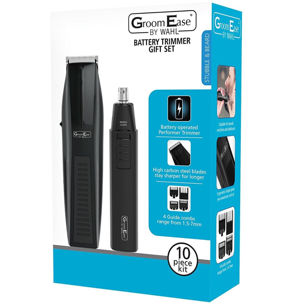 Wahl 5537-6317 GroomEase Battery Beard & Personal Trimmer Gift Set