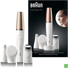 Braun Face Spa Pro 911 Epilator Facial Cleansing & Skin Toning System + 3 Extras