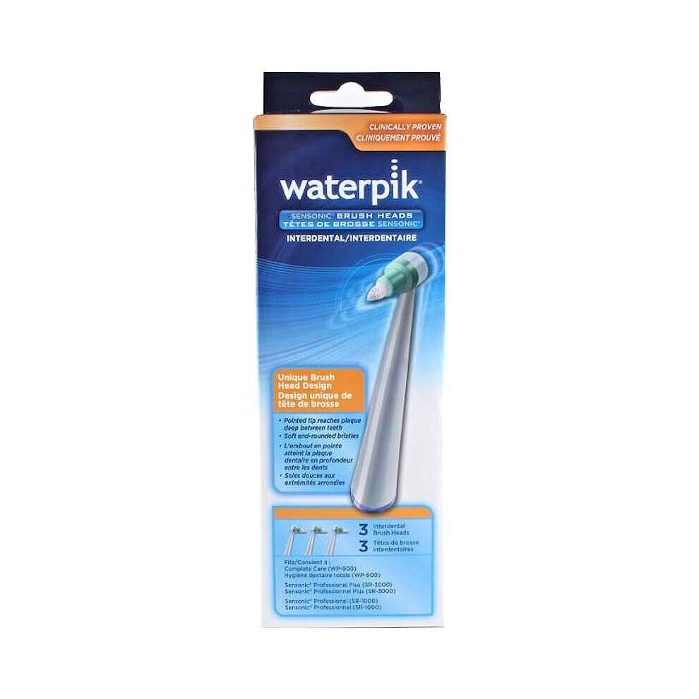 3 Waterpik Interdental Replacement Brush Heads SR3000 SR1000 WP900 Complete Care